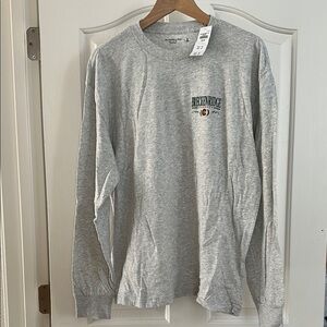 Men’s Abercrombie & Fitch light Gray Long Sleeve Shirt Size M Oversized Fit